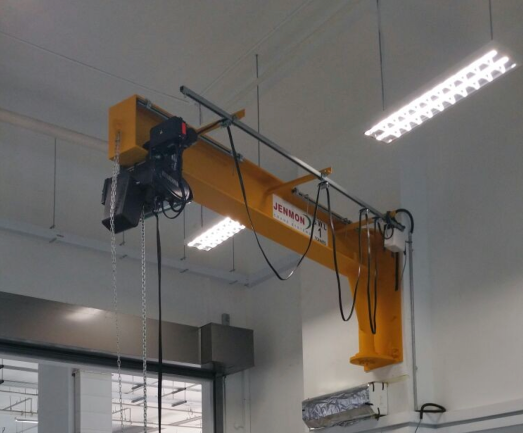 A wall mounted jib crane